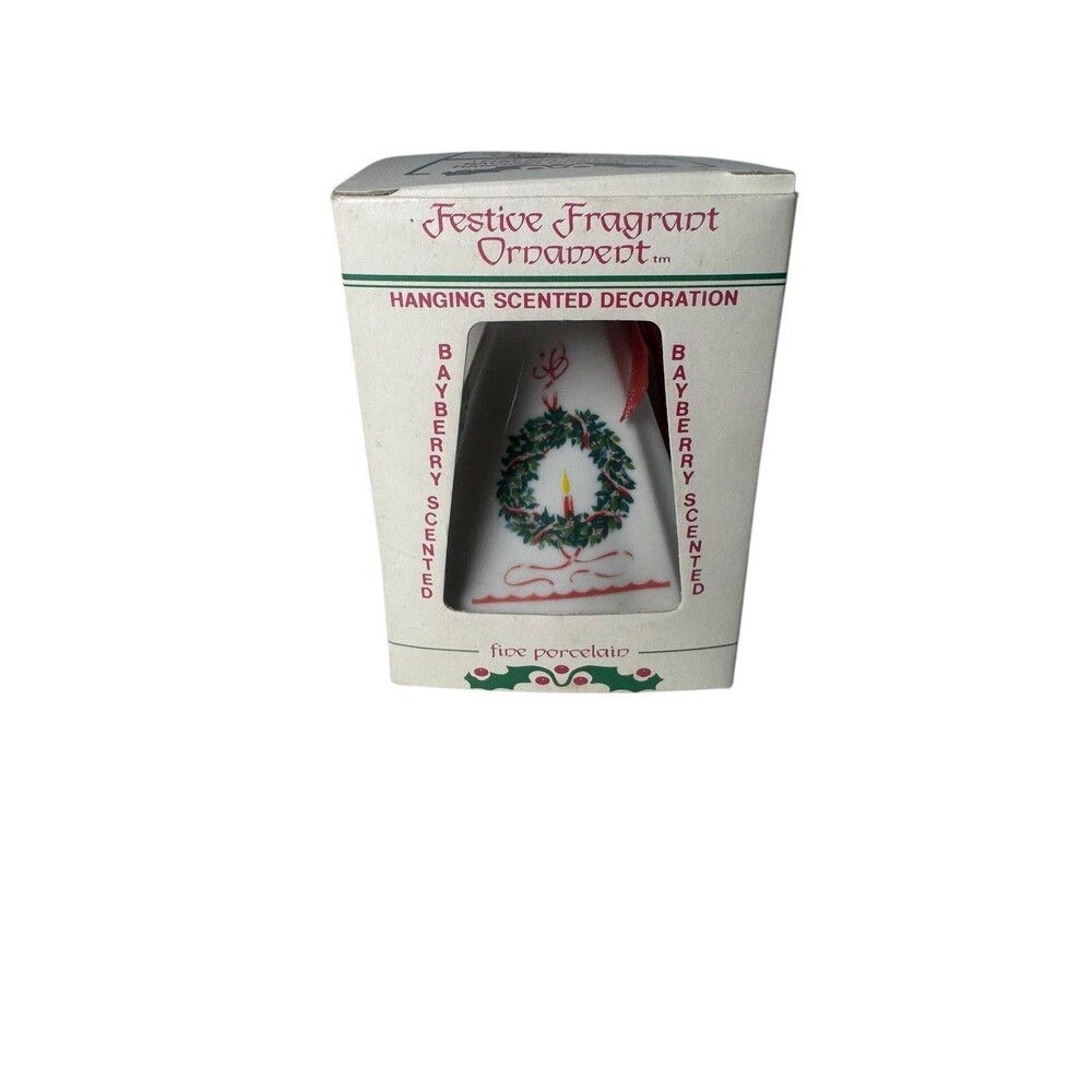 Vintage Festive Fragrant Scented Bayberry Christmas Hanging Ornament Wreath